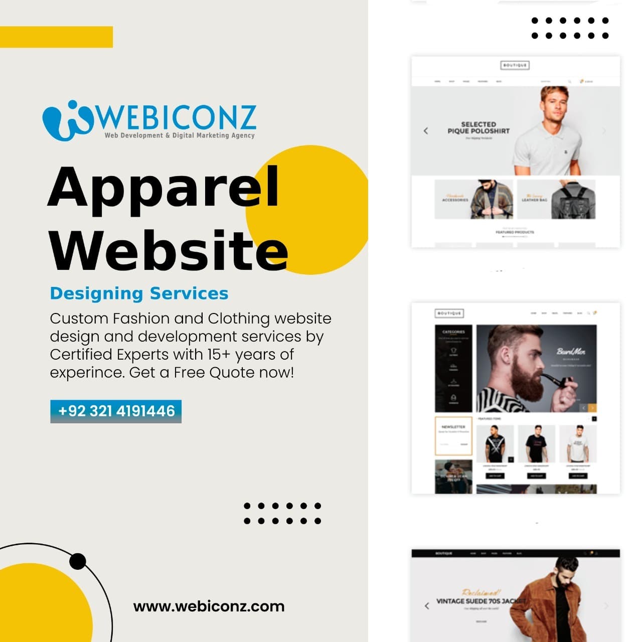 online store development cost, best ecommerce websites in pakistan, apparel website designing service