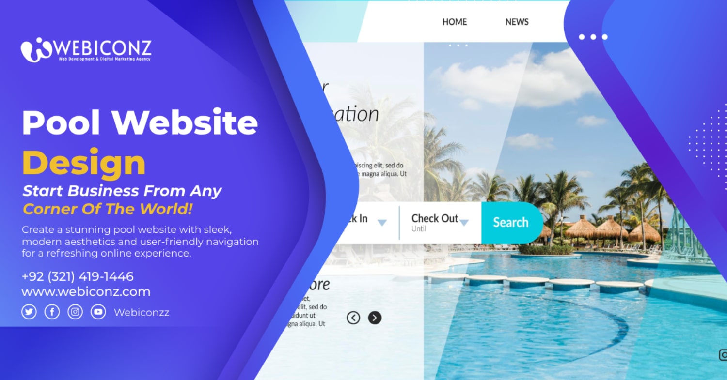 pool service website development, pool website design,