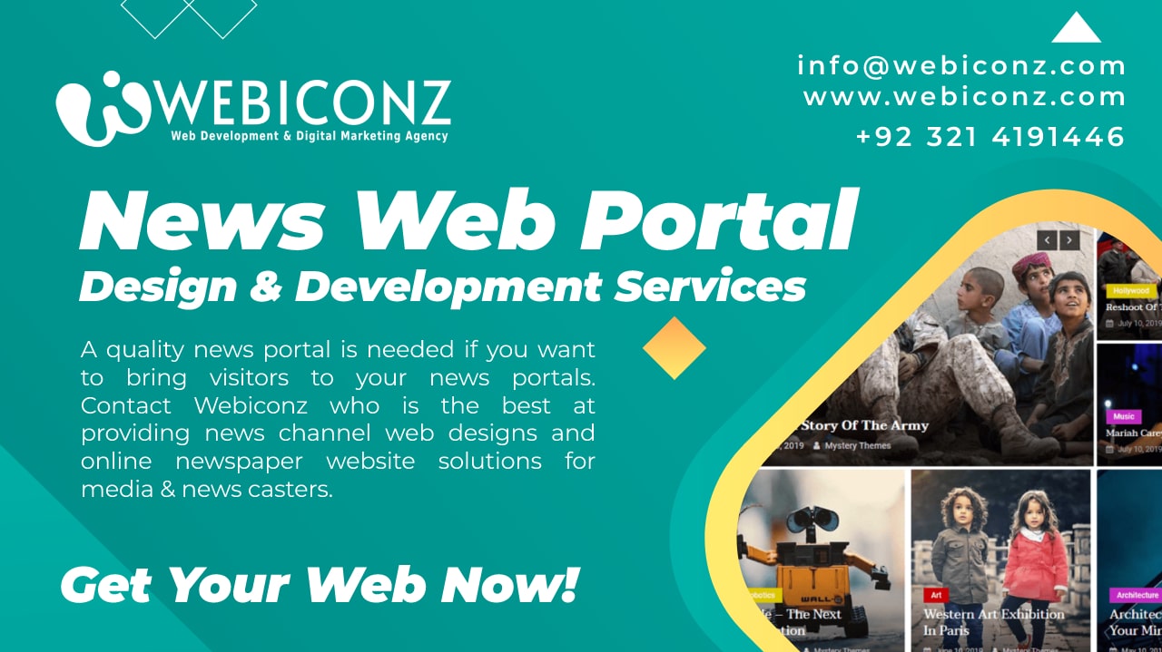 press release web design development company, news website development company, news website design and development service, new web portal development service agency