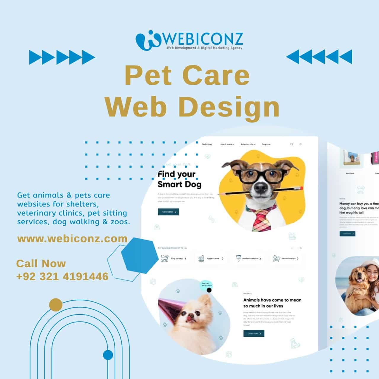 Custom Animal Daycare Web Design Local Animal Daycare Web