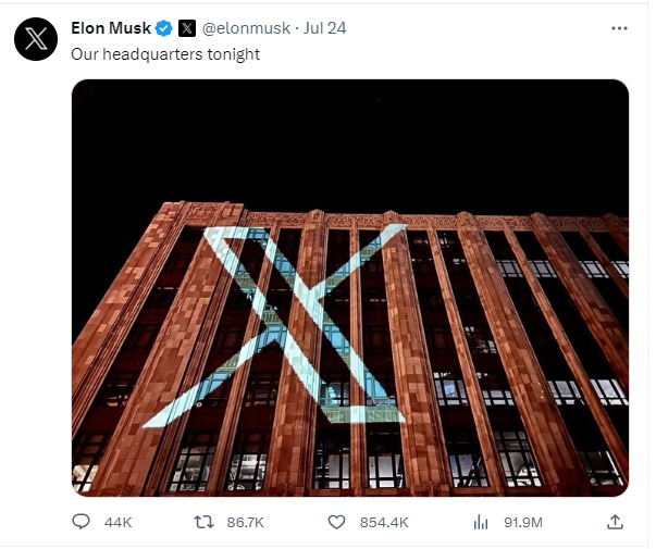 elon musk x building launch